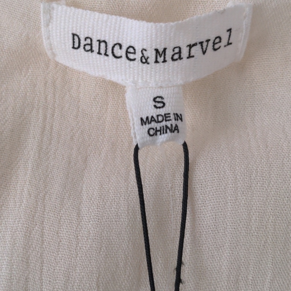 New Dance & Marvel Lace Ivory Cream Short Sleeve Romper Festival Body Suit Small - Picture 3 of 6
